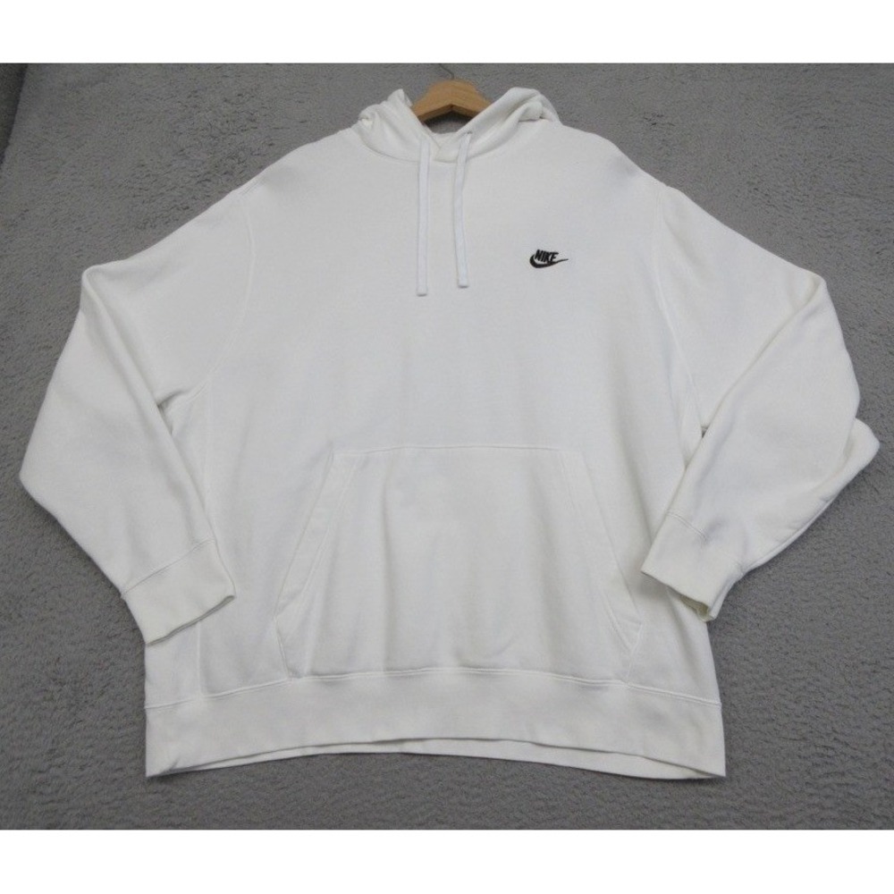 Nike Hoodie Men XXL White Streetwear Athleisure Sportswear Minimalist Casual